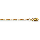 Ankerhalskette 18 Karat Gold  -750 in Gelbgold Unisex 38cm - 55 cm x  2 mm